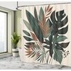image:imageAmbesonne Nautical Shower Curtain Retro Sailing Adventure Rustic Wooden Marine Cottage Anchor Whale Waves Cloth Fabric Bathroom Decor Set with Hooks 69 W x 70 L Brown and Slate BlueSage Green Fawn Evergreen