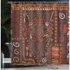 image:imageAmbesonne Parrot Shower Curtain Tropic Flowers and Parrot in Summer Garden Wooden Wall Ferns Art Cloth Fabric Bathroom Decor Set with Hooks 69 W x 84 L Cream Green RedOrange and Black