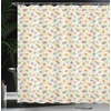 image:imageAmbesonne Parrot Shower Curtain Tropic Flowers and Parrot in Summer Garden Wooden Wall Ferns Art Cloth Fabric Bathroom Decor Set with Hooks 69 W x 84 L Cream Green RedPurple Pearl