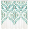 image:imageAmbesonne Parrot Shower Curtain Tropic Flowers and Parrot in Summer Garden Wooden Wall Ferns Art Cloth Fabric Bathroom Decor Set with Hooks 69 W x 84 L Cream Green RedGreen Tan