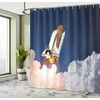 image:imageAmbesonne Parrot Shower Curtain Tropic Flowers and Parrot in Summer Garden Wooden Wall Ferns Art Cloth Fabric Bathroom Decor Set with Hooks 69 W x 84 L Cream Green RedWhite Blue Orange