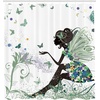 image:imageAmbesonne Parrot Shower Curtain Tropic Flowers and Parrot in Summer Garden Wooden Wall Ferns Art Cloth Fabric Bathroom Decor Set with Hooks 69 W x 84 L Cream Green RedPeacock Green