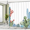 image:imageAmbesonne Parrot Shower Curtain Tropic Flowers and Parrot in Summer Garden Wooden Wall Ferns Art Cloth Fabric Bathroom Decor Set with Hooks 69 W x 84 L Cream Green RedGreen and Blue