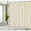 image:imageAmbesonne Parrot Shower Curtain Tropic Flowers and Parrot in Summer Garden Wooden Wall Ferns Art Cloth Fabric Bathroom Decor Set with Hooks 69 W x 84 L Cream Green RedPurple Pearl