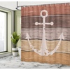 image:imageAmbesonne Parrot Shower Curtain Tropic Flowers and Parrot in Summer Garden Wooden Wall Ferns Art Cloth Fabric Bathroom Decor Set with Hooks 69 W x 84 L Cream Green RedMustard Redbrown