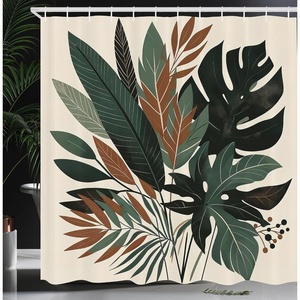 image:imageAmbesonne Nautical Shower Curtain Retro Sailing Adventure Rustic Wooden Marine Cottage Anchor Whale Waves Cloth Fabric Bathroom Decor Set with Hooks 69 W x 70 L Brown and Slate BlueSage Green Fawn Evergreen