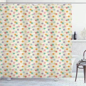 image:imageAmbesonne Parrot Shower Curtain Tropic Flowers and Parrot in Summer Garden Wooden Wall Ferns Art Cloth Fabric Bathroom Decor Set with Hooks 69 W x 84 L Cream Green RedPurple Pearl