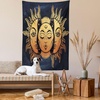image:imageAmbesonne Abstract Tapestry Horizontal Zigzag Chevron Design with Bold Thin Print Wide Wall Hanging for Bedroom Living Room Dorm 80 X 60 Charcoal Grey Pale GreyBlue Yellow