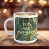 image:imageAmbesonne Blanket and Mug Gift Set to My Wife Plaid Hearts Throw Blanket 50 x 60 and Ceramic Mug 11 oz with Matching Box Gifts for Women Her Wife from Husband for Birthday Christmas AnniversaryYou Are Awesome