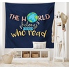 image:imageAmbesonne Book Tapestry World Belongs to Those Who Read Inspirational Words Print on Dark Blue Background Wide Wall Hanging for Bedroom Living Room Dorm 80 X 60 Navy Blue