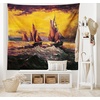 image:imageAmbesonne Country Tapestry Image of Old Sailboats Ships Cruising in Waves at Sunrise Time Dark Sky Art Wide Wall Hanging for Bedroom Living Room Dorm 80 X 60 Yellow Orange
