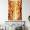 image:imageAmbesonne Forest Tapestry Tropical Rain Forest Tall Trees in Exotic Style Nature Theme Image Sky from Woodland Wide Wall Hanging for Bedroom Living Room Dorm 80 X 60 GreenOrange Brown
