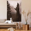 image:imageAmbesonne Forest Tapestry Tropical Rain Forest Tall Trees in Exotic Style Nature Theme Image Sky from Woodland Wide Wall Hanging for Bedroom Living Room Dorm 80 X 60 GreenArmy Green