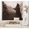 image:imageAmbesonne Forest Tapestry Tropical Rain Forest Tall Trees in Exotic Style Nature Theme Image Sky from Woodland Wide Wall Hanging for Bedroom Living Room Dorm 80 X 60 GreenArmy Green Pale Peach