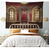 image:imageAmbesonne Gothic Tapestry Red Medieval in Chapel Eagle Portrait on Wall Fantasy Building Print Wide Wall Hanging for Bedroom Living Room Dorm 80 X 60 Brown Ruby