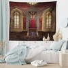 image:imageAmbesonne Gothic Tapestry Red Medieval in Chapel Eagle Portrait on Wall Fantasy Building Print Wide Wall Hanging for Bedroom Living Room Dorm 80 X 60 Brown Ruby