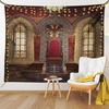 image:imageAmbesonne Gothic Tapestry Red Medieval in Chapel Eagle Portrait on Wall Fantasy Building Print Wide Wall Hanging for Bedroom Living Room Dorm 80 X 60 Brown Ruby