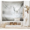image:imageAmbesonne Horses Tapestry Wild Horse Running Through Water Dramatic for The Motivation of Life Art Wide Wall Hanging for Bedroom Living Room Dorm 60 X 40 Black and White