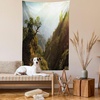 image:imageAmbesonne Landscape Tapestry Forest Nepal Himalaya Mountains Sunlight Majestic Scenery Nature Photo Wall Hanging for Bedroom Living Room Dorm Decor 60 X 80 Green Pale Yellow