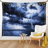 image:imageAmbesonne Nature Tapestry Majestic Sky View with Huge Rain Clouds All Over The Sea and Vibrant Storm Rays Print Wall Hanging for Bedroom Living Room Dorm Decor 60 X 80 BlueBlue