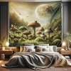image:imageAmbesonne Nature Tapestry Majestic Sky View with Huge Rain Clouds All Over The Sea and Vibrant Storm Rays Print Wall Hanging for Bedroom Living Room Dorm Decor 60 X 80 BlueReseda Green and Khaki