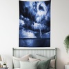 image:imageAmbesonne Nature Tapestry Majestic Sky View with Huge Rain Clouds All Over The Sea and Vibrant Storm Rays Print Wall Hanging for Bedroom Living Room Dorm Decor 60 X 80 BlueBlue