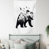 image:imageAmbesonne Nature Tapestry Majestic Sky View with Huge Rain Clouds All Over The Sea and Vibrant Storm Rays Print Wall Hanging for Bedroom Living Room Dorm Decor 60 X 80 BlueBlack White
