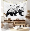 image:imageAmbesonne Nature Tapestry Majestic Sky View with Huge Rain Clouds All Over The Sea and Vibrant Storm Rays Print Wall Hanging for Bedroom Living Room Dorm Decor 60 X 80 BlueWhite Black