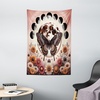 image:imageAmbesonne Psychedelic Tapestry Abstract Unusual with Color and Form Details Hippie Retro Wide Wall Hanging for Bedroom Living Room Dorm 60 X 40 Soft BluePale Ruby Dark Taupe