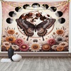 image:imageAmbesonne Psychedelic Tapestry Abstract Unusual with Color and Form Details Hippie Retro Wide Wall Hanging for Bedroom Living Room Dorm 60 X 40 Soft BluePale Ruby Dark Taupe