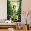 image:imageAmbesonne Psychedelic Tapestry Abstract Unusual with Color and Form Details Hippie Retro Wide Wall Hanging for Bedroom Living Room Dorm 60 X 40 Soft BlueBeige Green Pink