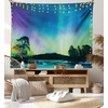 image:imageAmbesonne Psychedelic Tapestry Abstract Unusual with Color and Form Details Hippie Retro Wide Wall Hanging for Bedroom Living Room Dorm 60 X 40 Soft BlueViolet Green