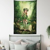 image:imageAmbesonne Psychedelic Tapestry Abstract Unusual with Color and Form Details Hippie Retro Wide Wall Hanging for Bedroom Living Room Dorm 60 X 40 Soft BlueBeige Green Pink