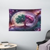 image:imageAmbesonne Psychedelic Tapestry Abstract Unusual with Color and Form Details Hippie Retro Wide Wall Hanging for Bedroom Living Room Dorm 60 X 40 Soft BlueTeal Plum and Lavender