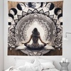 image:imageAmbesonne Psychedelic Tapestry Abstract Unusual with Color and Form Details Hippie Retro Wide Wall Hanging for Bedroom Living Room Dorm 60 X 40 Soft BlueCocoa Charcoal Grey White
