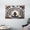 image:imageAmbesonne Psychedelic Tapestry Abstract Unusual with Color and Form Details Hippie Retro Wide Wall Hanging for Bedroom Living Room Dorm 60 X 40 Soft BlueCocoa Charcoal Grey White