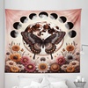 image:imageAmbesonne Psychedelic Tapestry Abstract Unusual with Color and Form Details Hippie Retro Wide Wall Hanging for Bedroom Living Room Dorm 60 X 40 Soft BluePale Ruby Dark Taupe