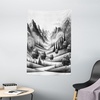 image:imageAmbesonne Psychedelic Tapestry Abstract Unusual with Color and Form Details Hippie Retro Wide Wall Hanging for Bedroom Living Room Dorm 60 X 40 Soft BluePale Grey Dark Taupe
