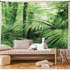 image:imageAmbesonne Rainforest Tapestry Palm Trees and Exotic Plants in Tropical Jungle Wild Nature Theme Illustration Wide Wall Hanging for Bedroom Living Room Dorm 80 X 60 Green
