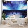 image:imageAmbesonne Sports Decor Collection Basketball Arena Court with Fans and Flashlights Competition Theme Game Excitement Print Bedroom Living Room Dorm Wall Hanging Tapestry 80 X 60 Navy Black