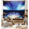 image:imageAmbesonne Sports Decor Collection Basketball Arena Court with Fans and Flashlights Competition Theme Game Excitement Print Bedroom Living Room Dorm Wall Hanging Tapestry 80 X 60 Navy Black