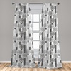 image:imageAmbesonne Valentines Curtains Arrows of Cupid Mythological Concepts Hearts with Love and Adoration Themes Window Treatments 2 Panel Set for Living Room Bedroom Decor 56 x 63 White BlackGrey White