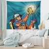 image:imageAmbesonne Winery Tapestry Sunset over the Vineyards of the South of France Sunbeams Cloudscape Picture Wide Wall Hanging for Bedroom Living Room Dorm 80 x 60 Yellow GreenCadet Blue