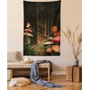 image:imageAmbesonne Winery Tapestry Sunset over the Vineyards of the South of France Sunbeams Cloudscape Picture Wide Wall Hanging for Bedroom Living Room Dorm 80 x 60 Yellow GreenPomegranate Green