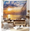 image:imageAmbesonne Winery Tapestry Sunset over the Vineyards of the South of France Sunbeams Cloudscape Picture Wide Wall Hanging for Bedroom Living Room Dorm 80 x 60 Yellow GreenOrange Blue