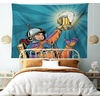 image:imageAmbesonne Winery Tapestry Sunset over the Vineyards of the South of France Sunbeams Cloudscape Picture Wide Wall Hanging for Bedroom Living Room Dorm 80 x 60 Yellow GreenCadet Blue