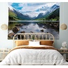 image:imageAmbesonne Winery Tapestry Sunset over the Vineyards of the South of France Sunbeams Cloudscape Picture Wide Wall Hanging for Bedroom Living Room Dorm 80 x 60 Yellow GreenWhite Green