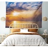 image:imageAmbesonne Winery Tapestry Sunset over the Vineyards of the South of France Sunbeams Cloudscape Picture Wide Wall Hanging for Bedroom Living Room Dorm 80 x 60 Yellow GreenOrange Blue
