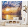 image:imageAmbesonne Winery Tapestry Sunset over the Vineyards of the South of France Sunbeams Cloudscape Picture Wide Wall Hanging for Bedroom Living Room Dorm 80 x 60 Yellow GreenOrange Blue