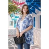 image:imageAmbesonne Womens Kimono Sheer Chiffon CardiganDark Ceil Blue White